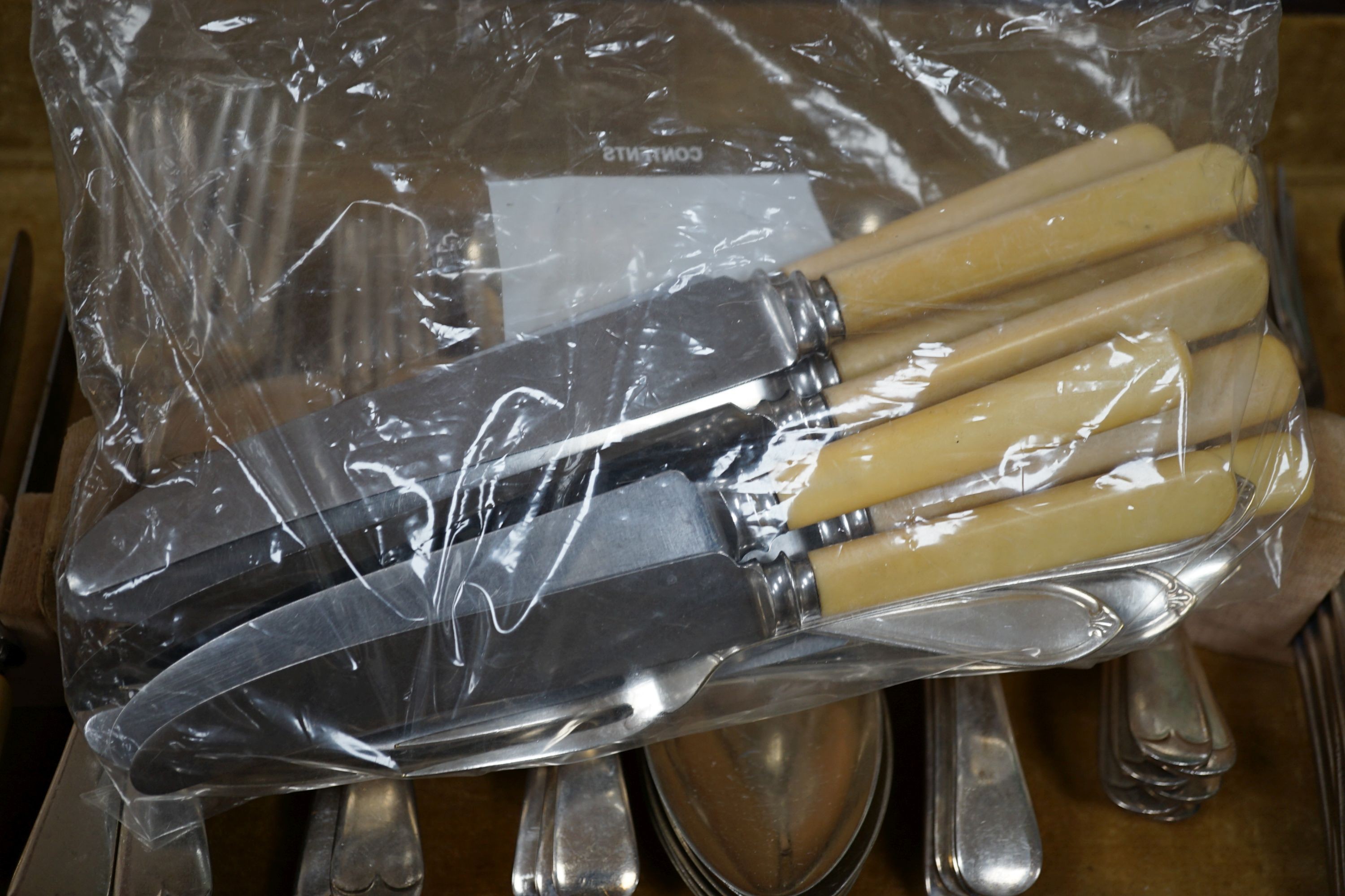 A canteen of plated cutlery